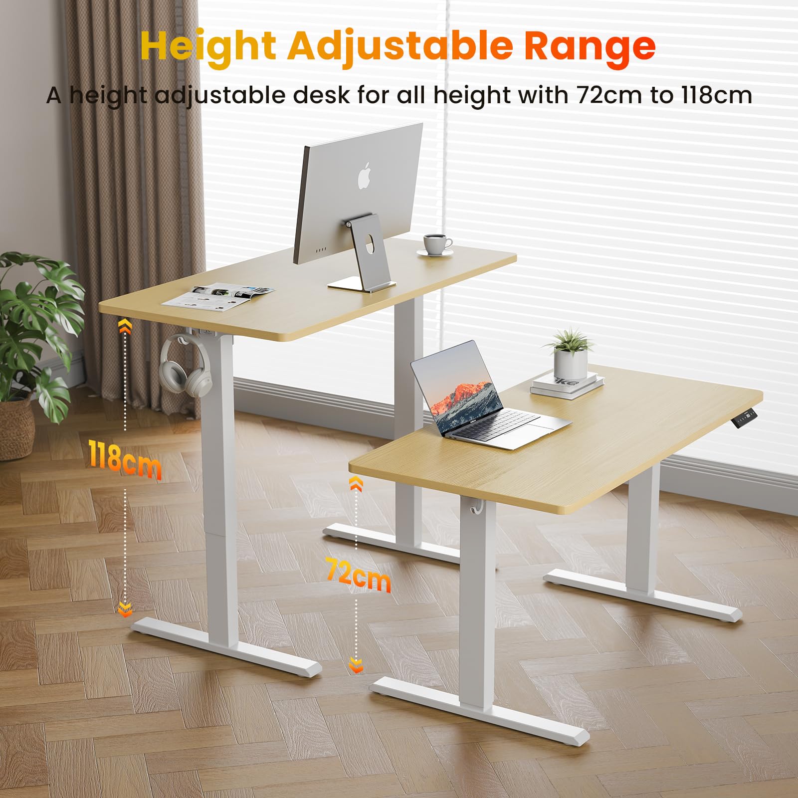 WALKINGDESK Electric Standing Desk, 160 x 60 cm, Oak