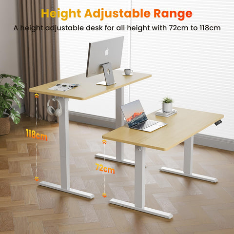 WALKINGDESK Electric Standing Desk, 140 x 60 cm, Oak
