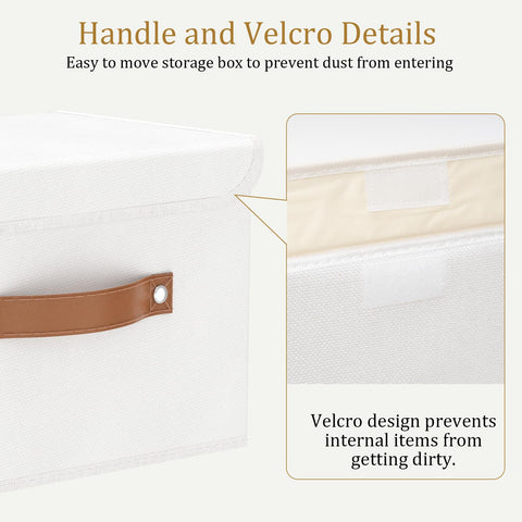 OUTBROS Storage Boxes with Lids 2 Pack, Organiser 45x30x30 cm, White