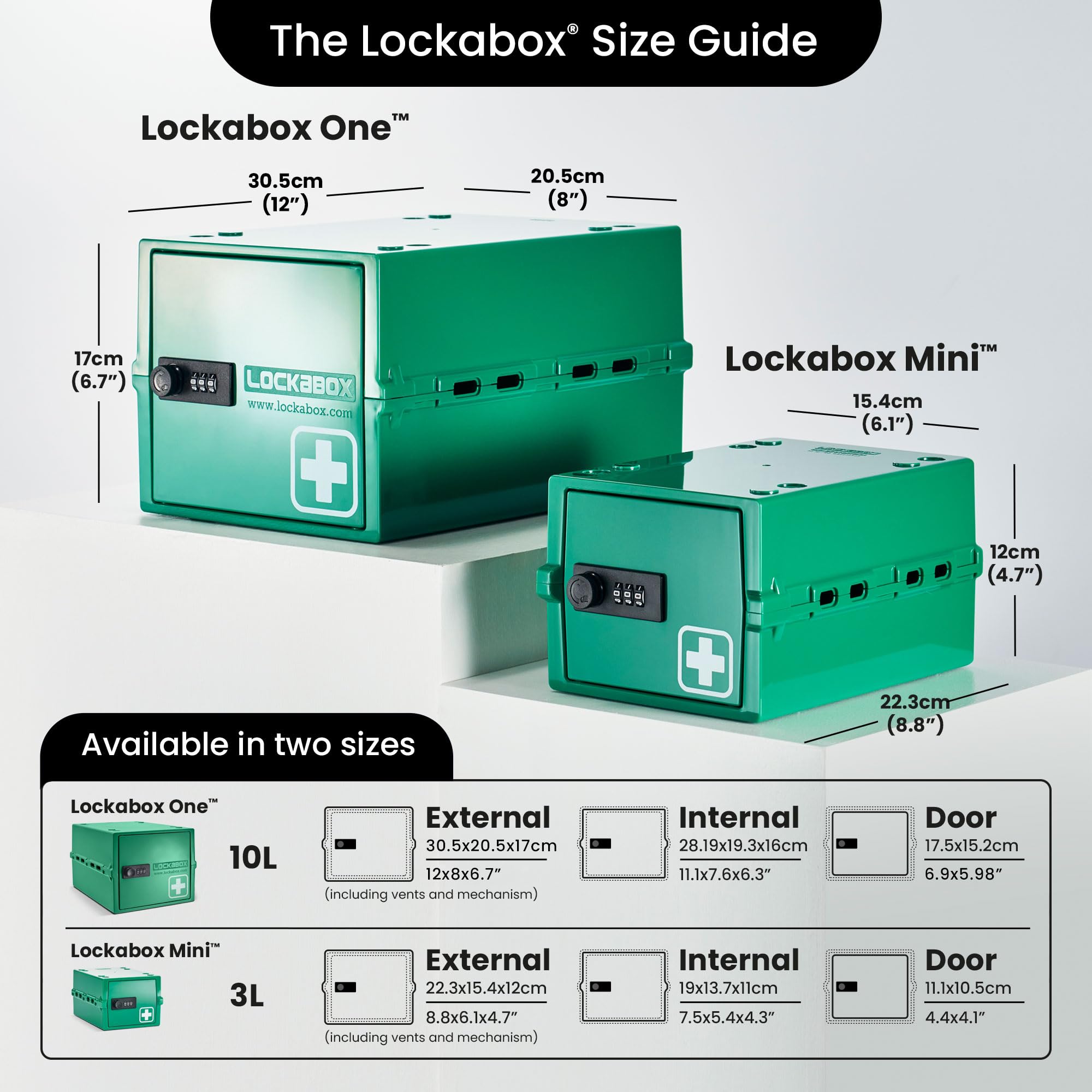 Lockabox One™ | Premium Lockable Medicine Box (10L) | Lightweight & Hygienic Medicine Lock Box | Made In Britain | External Size 31 x 21 x 17 cm