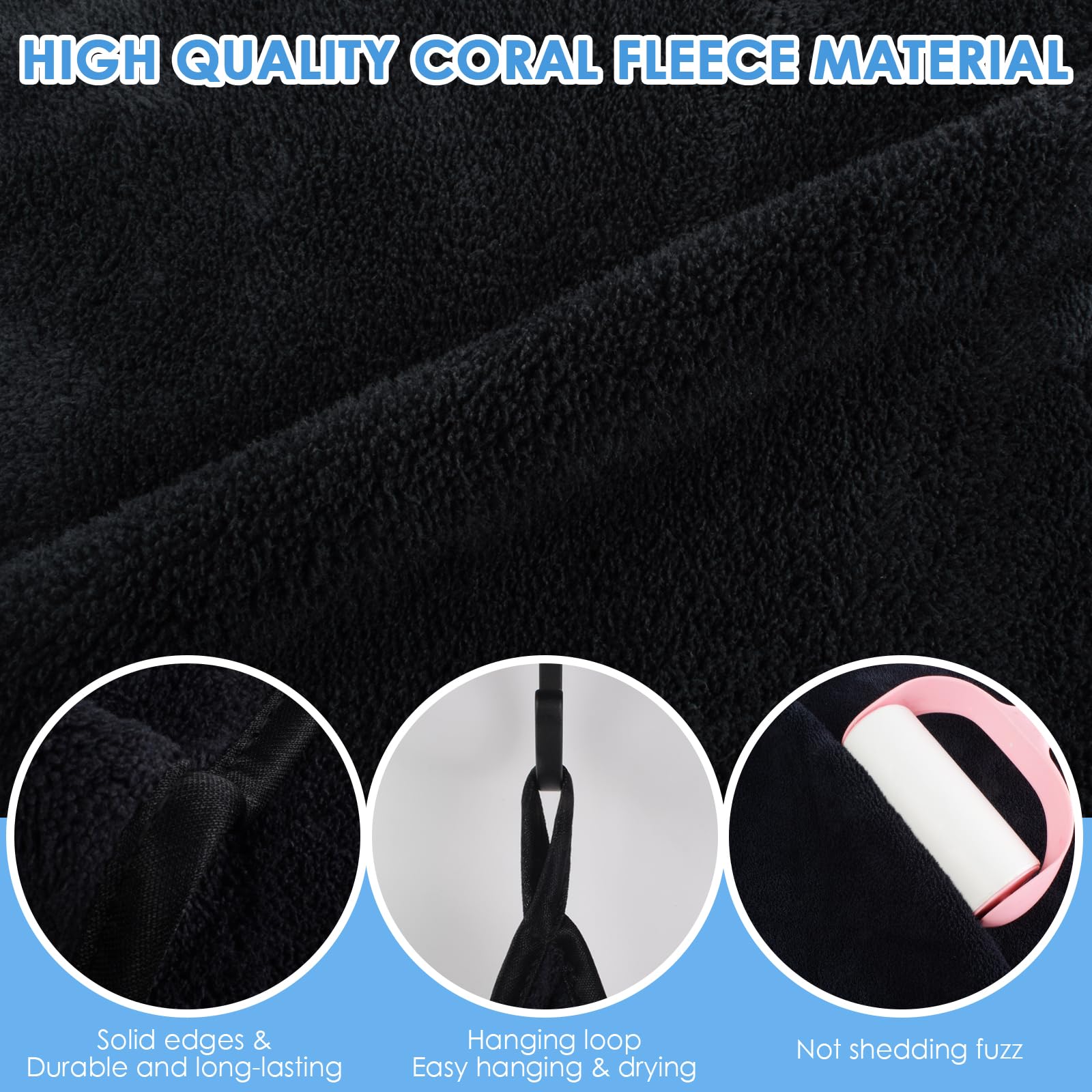 VIVOTE Hand Towel for Kitchen Microfiber Hand Towels with Hanging Loop