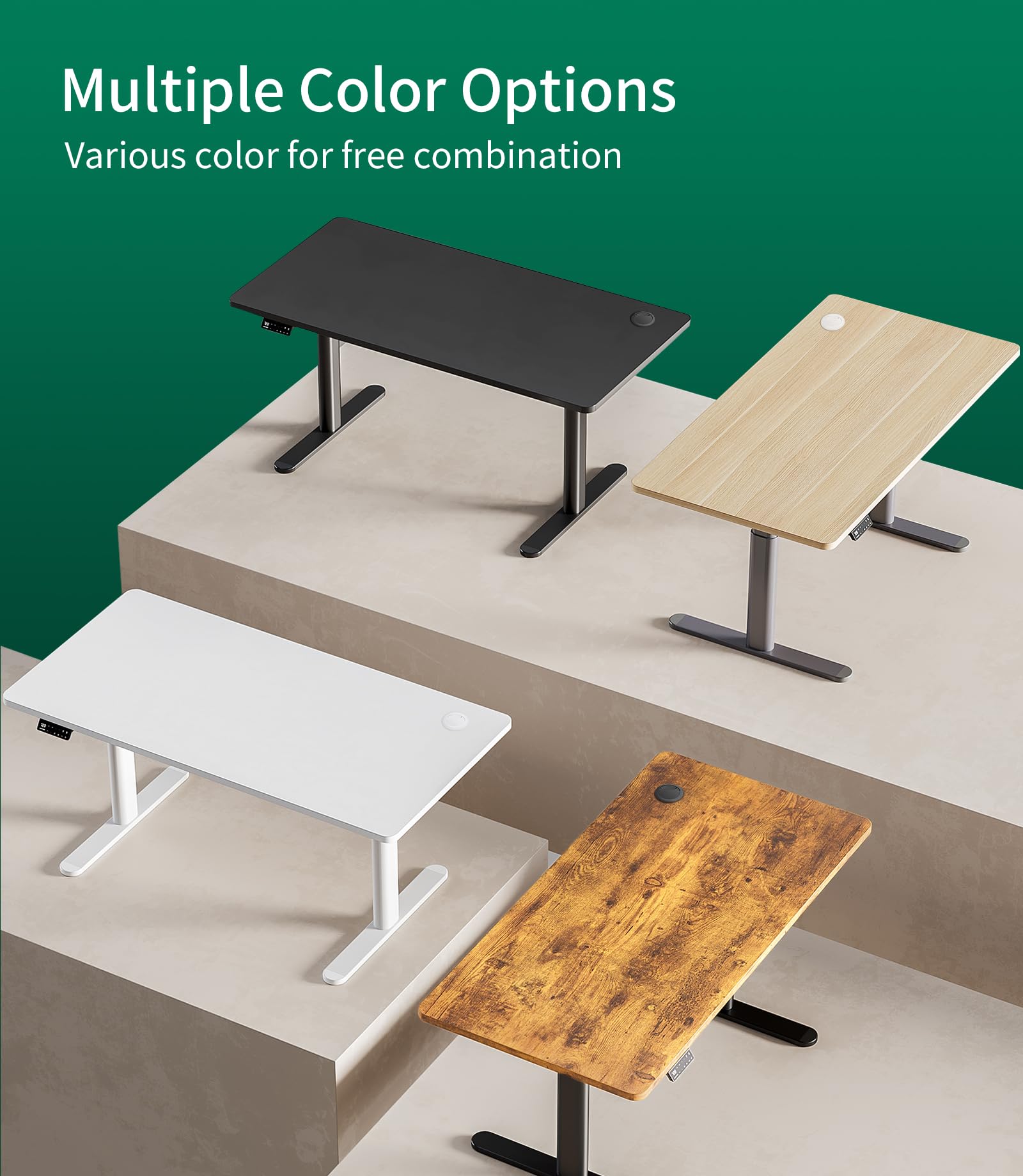 MAIDeSITe Table Top,Desktop for Height Adjustable Electric Standing Desk,Oak,160 * 80 * 2.5 cm