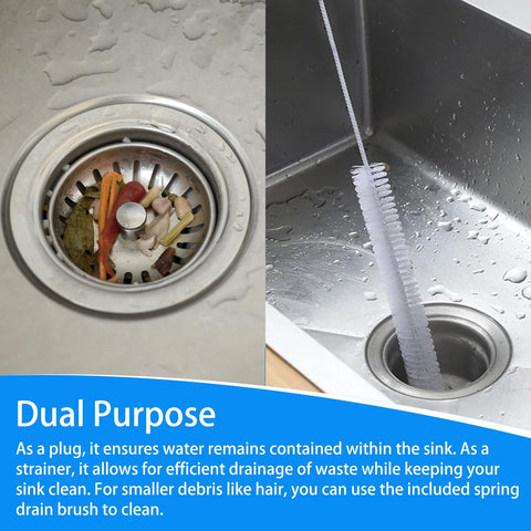 Sink Strainer Plug Replacement 79mm Stainless Steel Thickened Sink Stopper