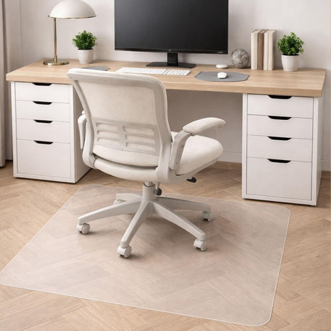Marvelux Non-Slip Clear PVC Office Chair Mat for Hard Floors, 75 x 120cm
