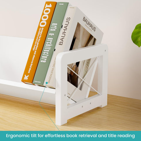 ELITEROO Mini Bookshelf for Desk, Desktop Bookcase, Single Cookbook Shelf, Tabletop Book Storage Rack, Tiny Book Organizer for Book Display & Storage