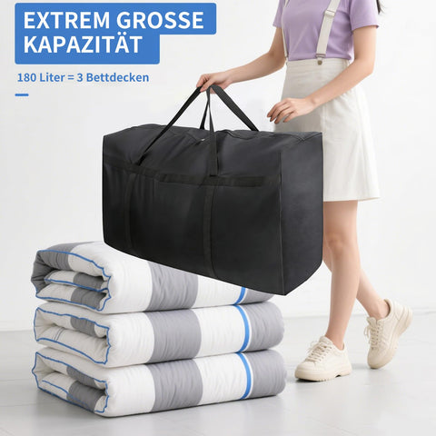 Pabbyeey 2 Pack Moving Bags 180L Foldable Storage Bags with Zipper