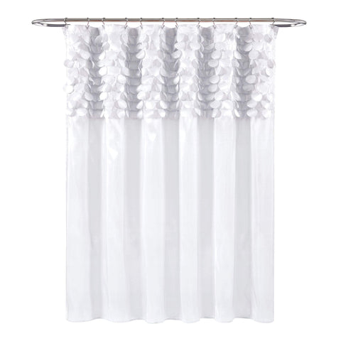Lush Decor Curtain, Polyester, White, 72" W x 72" L (Pack of 1)