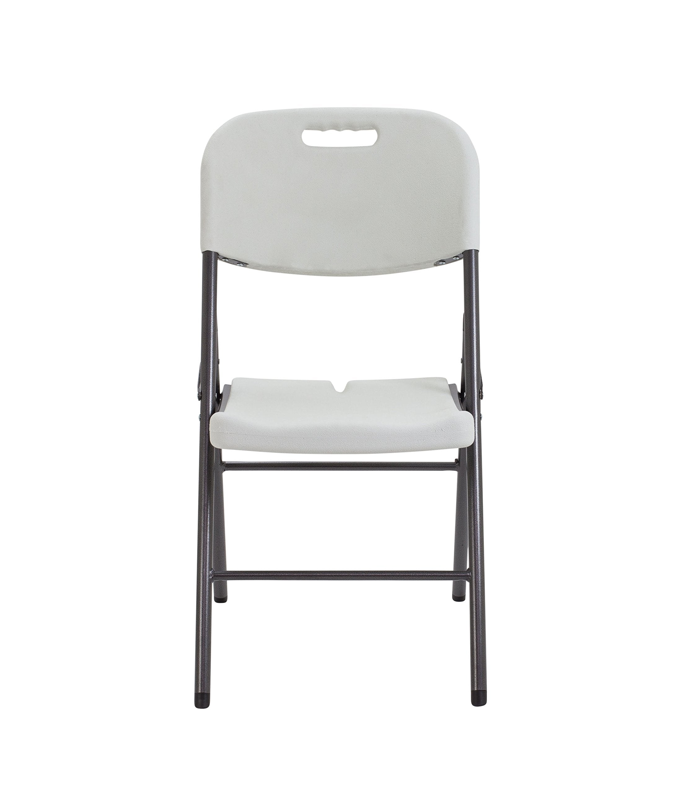 Office Hippo Occasional Folding 4 Leg Chair, Plastic, White