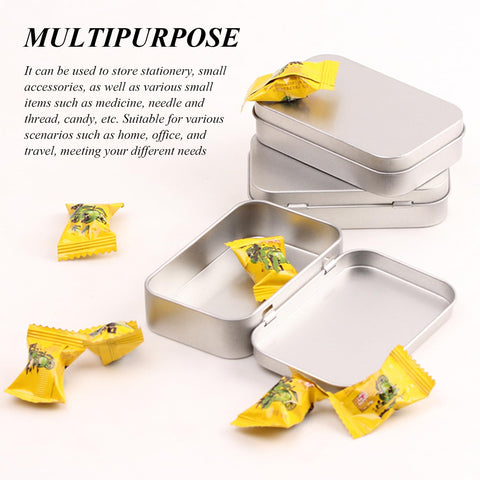 UBSIUH 6 Pieces Rectangular Iron Box, Mini Portable Storage Box, Small Items Storage Box, Home Accessories, Travel Supplies.