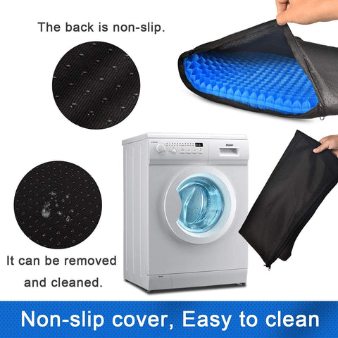 2022 NewLarge Gel Seat Cushion, Honeycomb Design Double Thick Gel Cushion with Relieving Back coccyx Pain Pressure