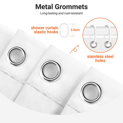 Lerores Shower Curtain 150 x 200 cm, Cat Swimming Anti-Mould Textile, Weighted Hem, Water-Repellent