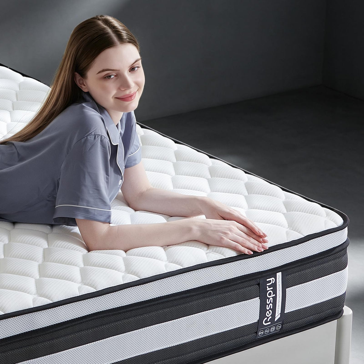 Resspry Single Mattress,10.6 Inch Hybrid Mattress