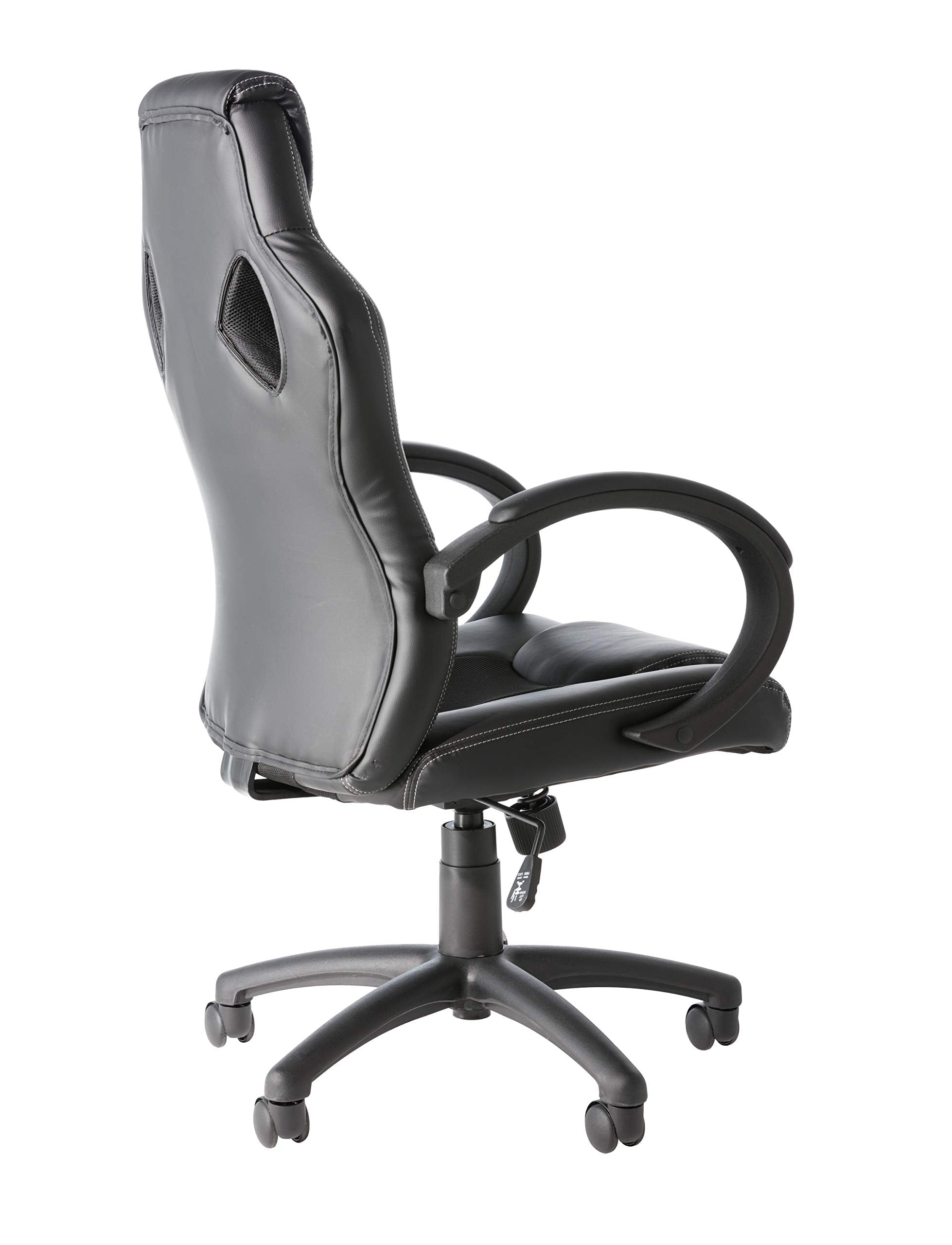 Alphason,AOC5006BLK,Daytona Faux Leather Racing Chair - Black fabric insert,Black fabric insert