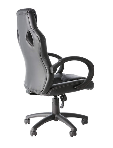 Alphason,AOC5006BLK,Daytona Faux Leather Racing Chair - Black fabric insert,Black fabric insert