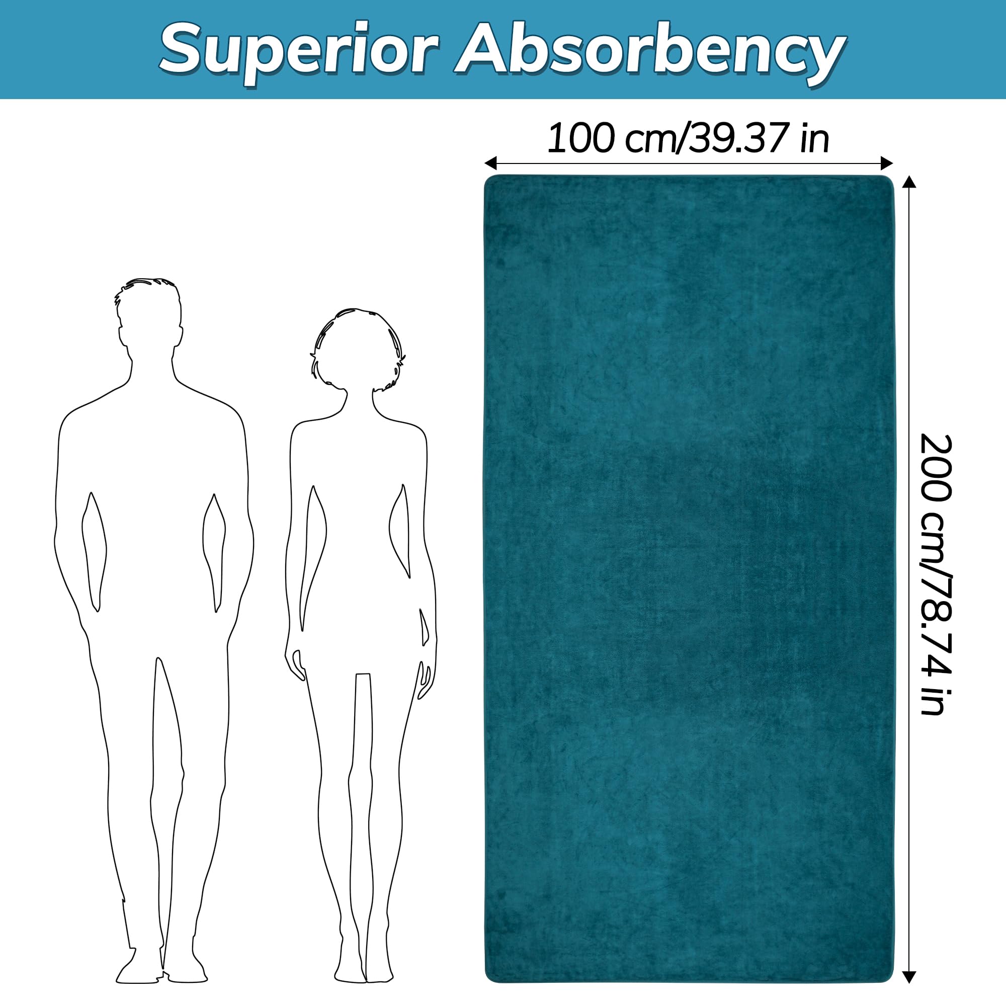 Extra Large Bath Sheets & Towels for Adults - 100x200cm