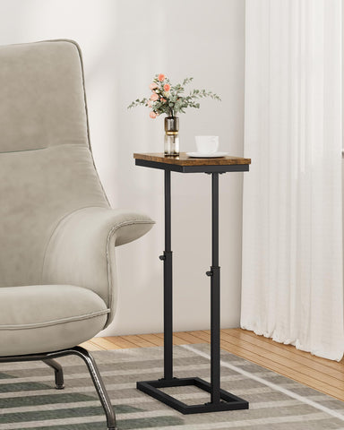 TUTOTAK End Table, Side Table, Tall Couch Table, Sofa Table, Living Room, Bed Room, Brown TB01BB0832EU