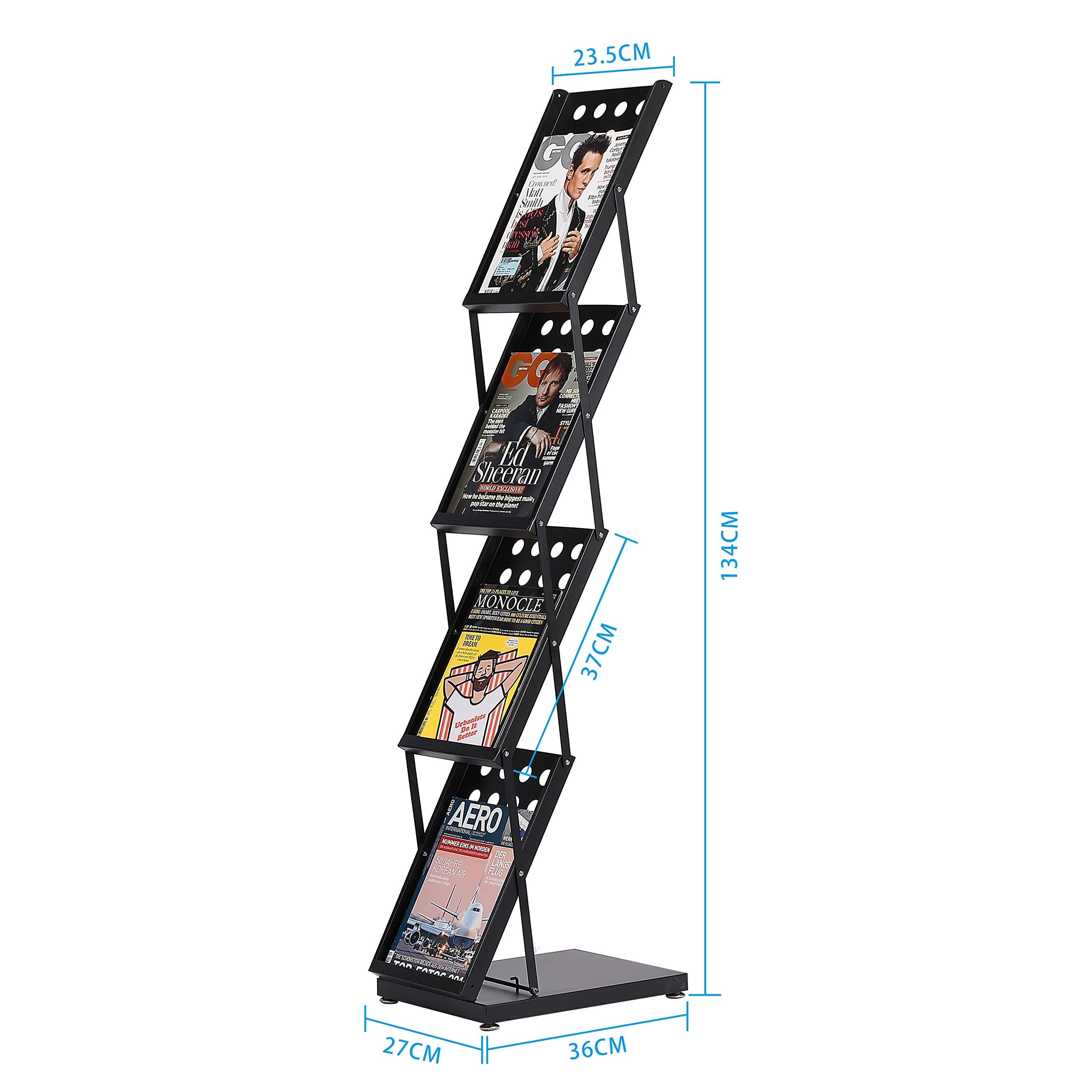 WERTIUNG Brochure Magazine Catalogue Literature Display, Literature Catalogue Rack with Carry Bag