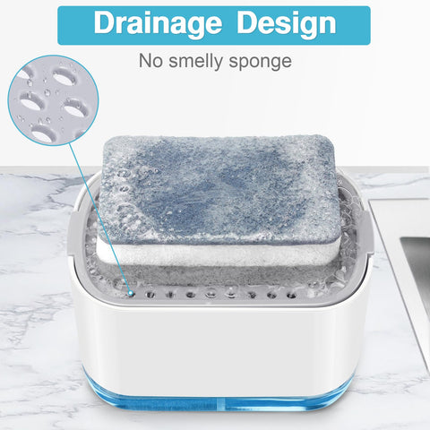 Alyvisun 2 in 1 Soap Dispenser, Dish Soap Dispenser with Sponge Holder