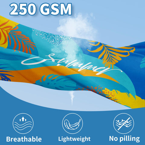 Microfibre Beach Towels for Adults - 200x90cm 2 Pack Extra Large Beach Towels in Gift Boxed,250 GSM, Sand Free