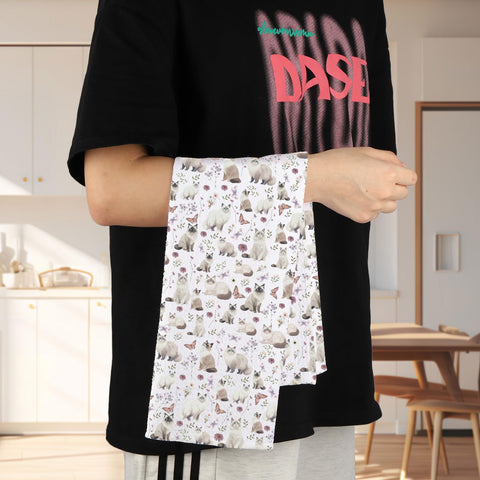 MYSOMY Ragdoll Cat Kitchen Towels Ragdoll Cat Dish Towel Ragdoll Cat Lover Gifts Ragdoll Cat Owner Gift Ragdoll Cat Housewarming Gifts