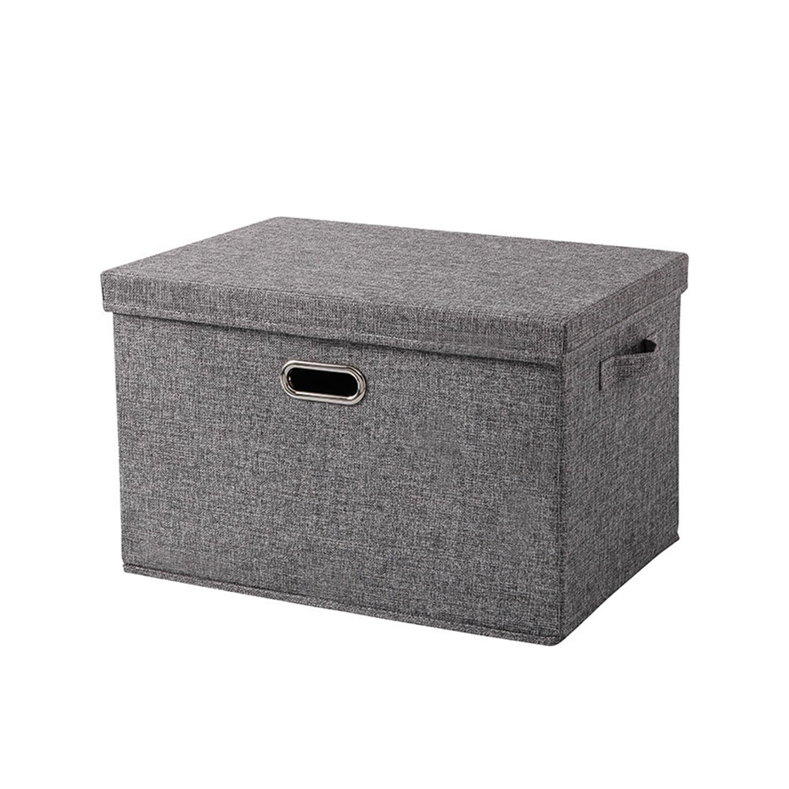 Vbvbip Foldable Lidded Storage Bins, Large Closet Organization Bins