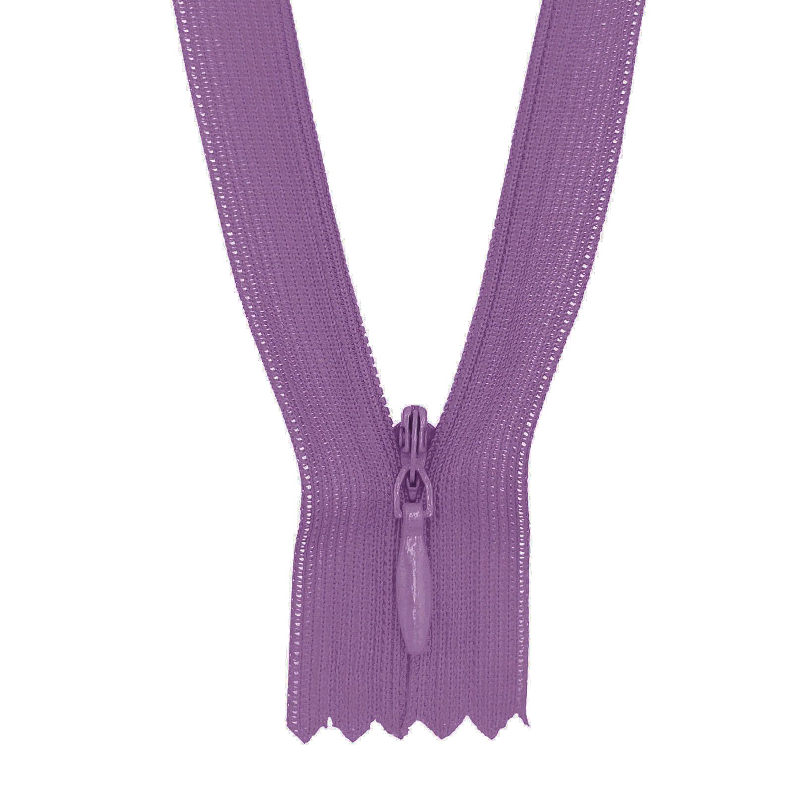 MARARDI [Pack 10] Invisible Zippers [Amethyst] Nylon [35 cm] Sewing Clothing Bags Ribbon Cotton Leather Plastic for Sewing Machine Zip with Metal