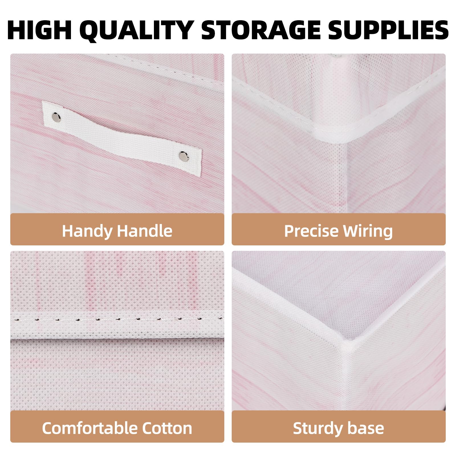 HNYQQL Fabric Storage Boxes With Lids 3 Pack, Fabric Storage Baskets With Lids for Foldable Medium Canvas Storage Baskets for Organisation, Shelf