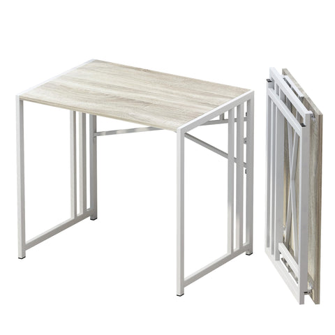 Lutown-Teen Folding Computer Desk 47 inch No Assembly Required, Grey