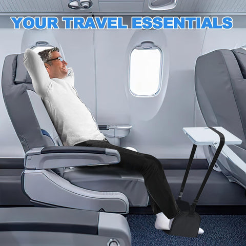 Airplane Footrest Adjustable Foot Hammock, M MOACC Plane Foot Hammock, Travel Essentials Hammock with Support Plates by Thicked Memory Cotton Filling