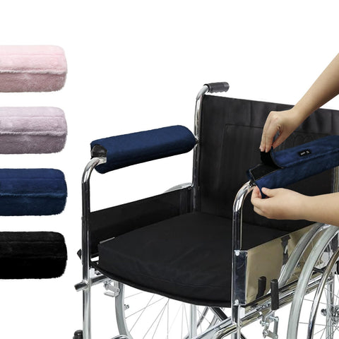 SPRING SEAON Wheelchair Armrest Pads Covers Fuzzy Desk Chair Arm Pads Soft