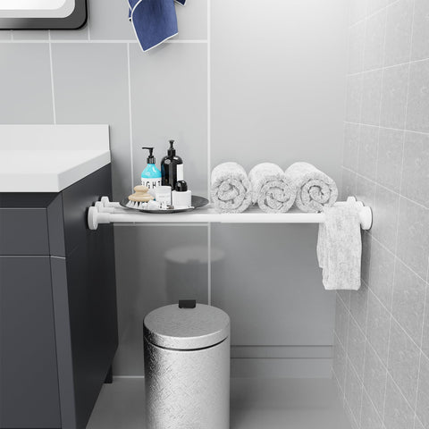 WELDUN Extendable Shower Curtain Tension Rod 48-118CM No Drill Rod