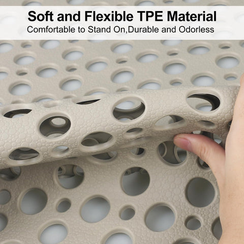 EIVINJE Shower Mat Non Slip Anti Mould: 53 x 53 cm Square Shower Mats for Inside Shower