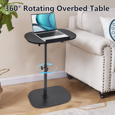 YYW Side Table TV Tray For Couch, Height Adjustable C Shaped Table