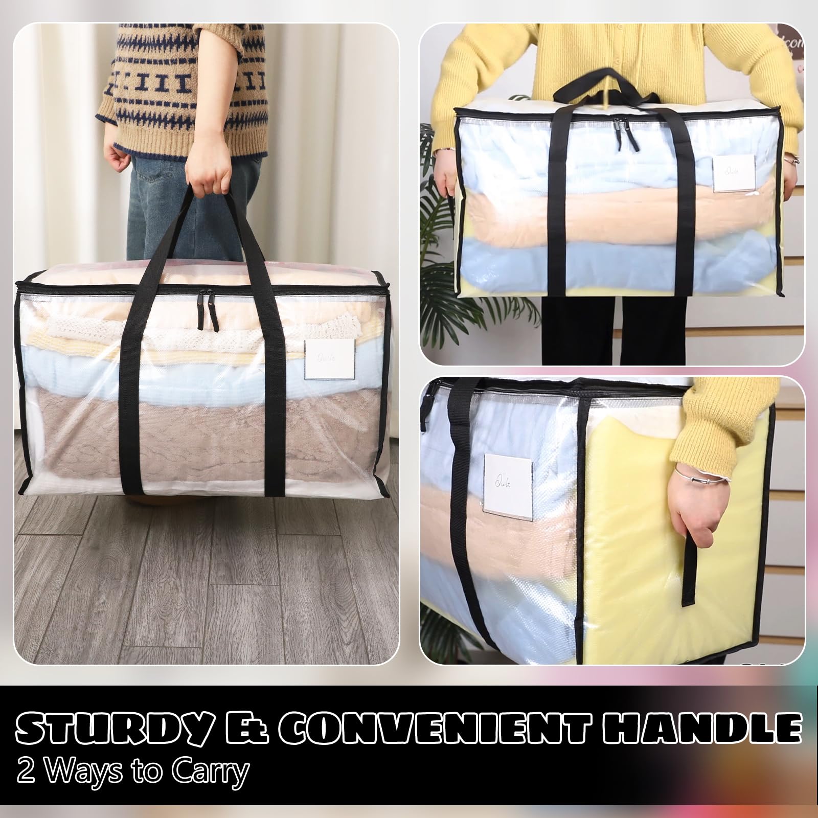 Dntorx 10 Pack 90L Moving Bags Heavy Duty Storage Bag Dorm Moving Essential