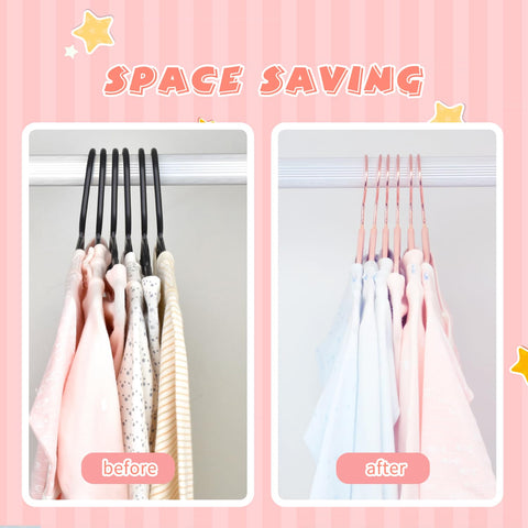 ManGotree Baby Velvet Hangers with Swivel Rose Gold Hook 15 Pack Light Pink