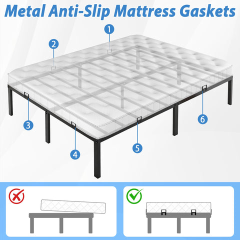 ohbien 6 Pack Mattress Slide Stopper, Adjustable Non Slip Mattress Holder