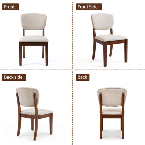 BonVache Upholstered High Back Kitchen Chair Dining Chairs set of 2