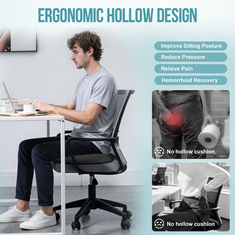 DmTown Donut Cushion for Hemorrhoids, Coccyx Cushion for Tailbone Pain