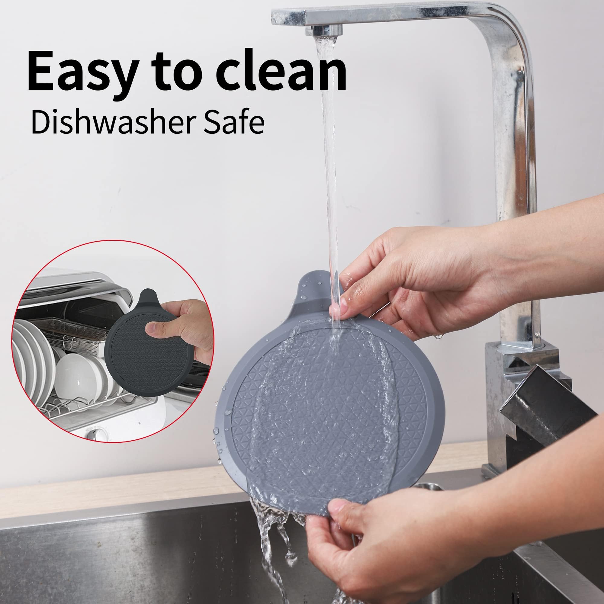 2 Pack Silicone Bathtub Stopper, 6" Extra Large Sink Plug, Universal Shower Drain Tub Stopper for Kitchen Sink Bathroom