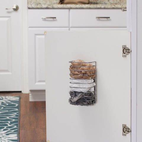 Household Essentials 1223-1 Trash Bag Holder Dispenser | Mounts to Solid Cabinet Doors or Walls