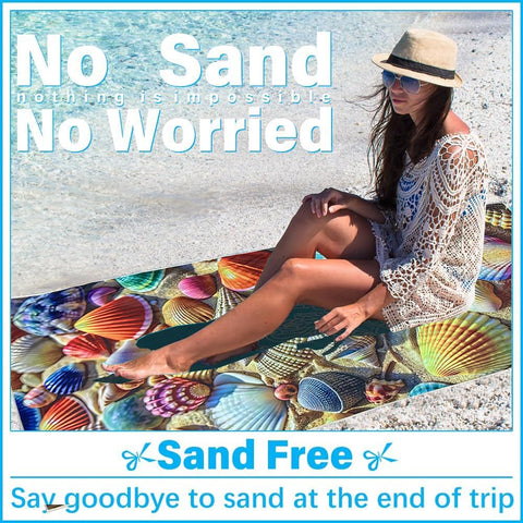 JAODFK Microfibre Beach Towel 71"X32" Quick Dry Lightweight Sand Free Large Thin Towels Travel Essentials For Adults Womens Swim Bath Accessories