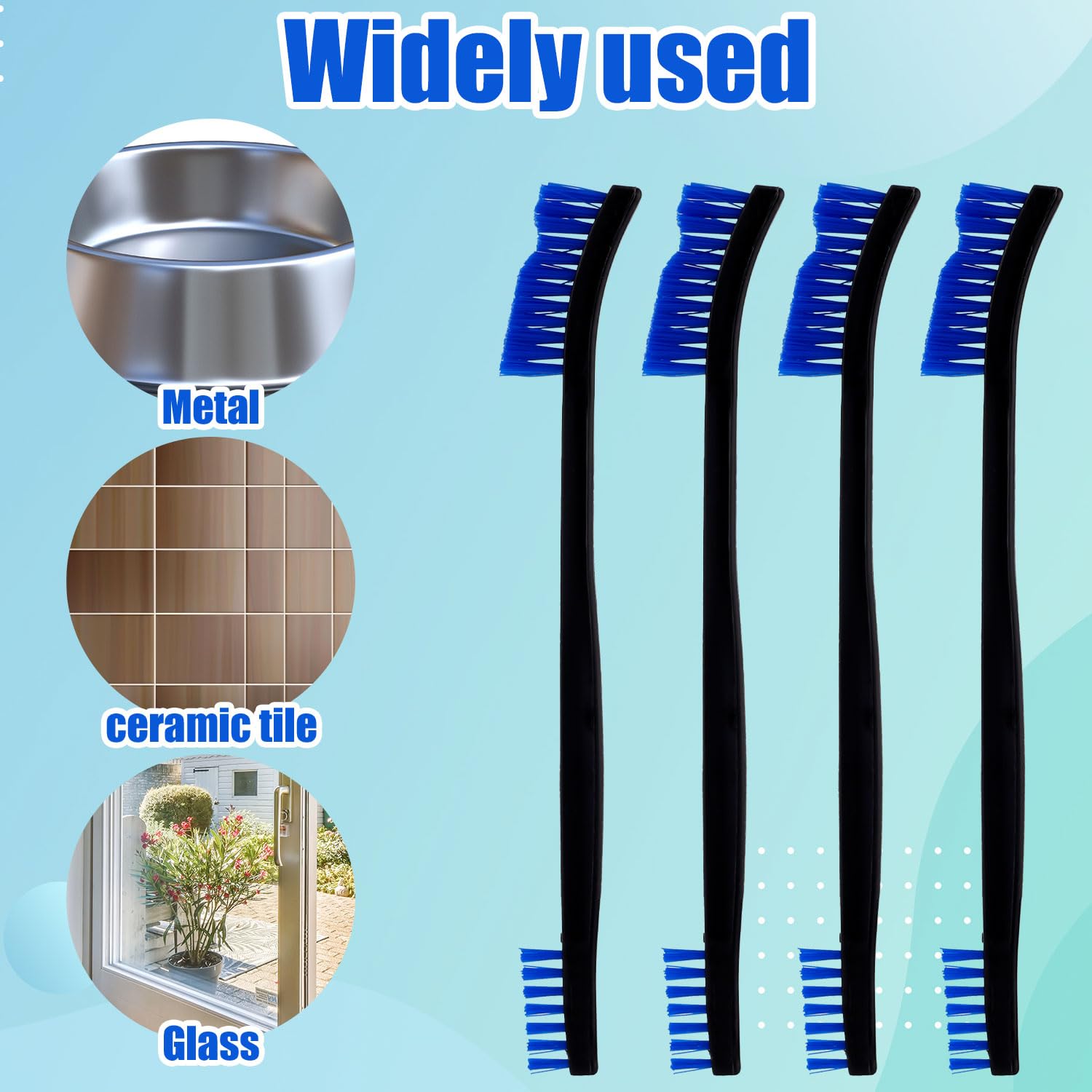 6pcs Double Ended Nylon Cleaning Brushes, Small Cleaning Brush Set Multifunctional Detail Crevice Cleaner Tool for Kitchen Jewelry Small Objects