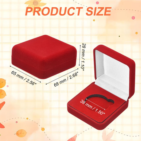 PATIKIL 2Pcs Velvet Challenge Coin Presentation Display Box, 38mm Coin Display Case Badge Gift Storage Protective Holder for Commemorative Medals
