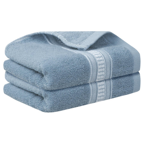 HMETOL 2 Pack Plaid Pattern Comfort and Absorbent Hand Towel Set
