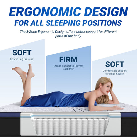 Avenco Bed Mattress Conventional, Bamboo Foam, Small Double