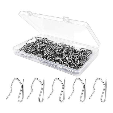 Miss Pen 100-Pack Stainless Metal Curtain Hooks, Heavy Duty Metal Drapery Pin Hooks for Pinch Pleat, Pencil Pleat Curtains, Window and Shower