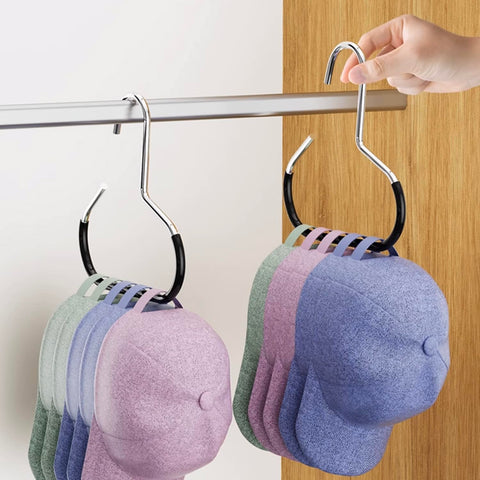 Hat Organizer for Baseball Caps 8 Pack, Metal Purse Hook (4White 4Black)
