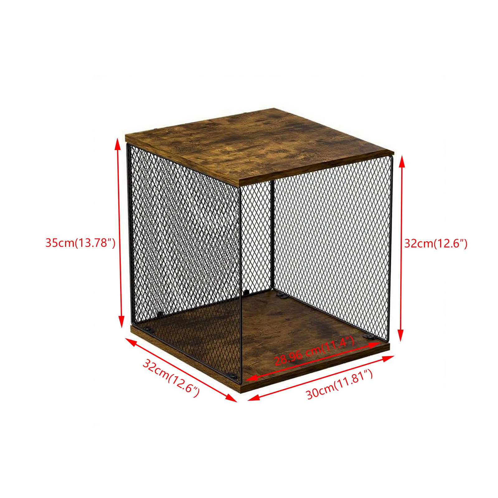 Kryntex 3 Pack Vinyl Record Storage Cubes Stackable Wooden LP Album Holder Crates Fits 120-150 Records