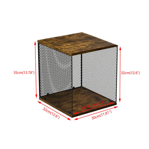 Kryntex 3 Pack Vinyl Record Storage Cubes Stackable Wooden LP Album Holder Crates Fits 120-150 Records