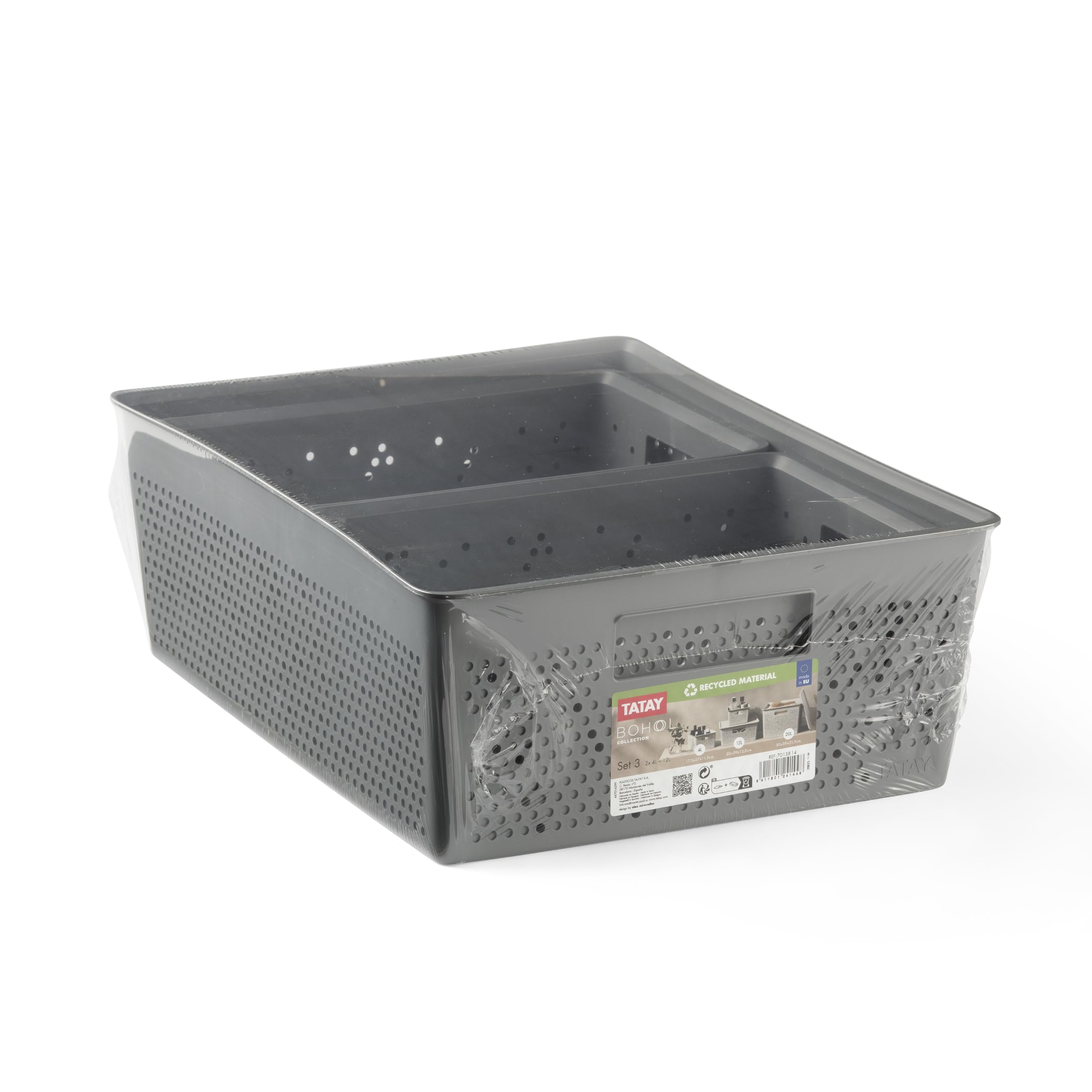 TATAY Storage Basket Bohol BPA-Free Stackable Design Modular Storage Design